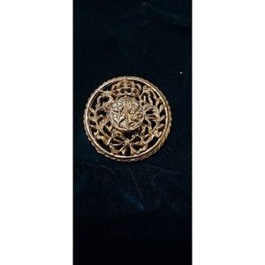Vintage Signed Coro Gold Tone Brooch